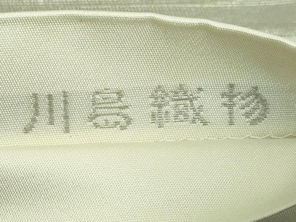 平和屋着物●極上　西陣　川島織物　太鼓柄　本袋帯　螺鈿箔　正倉院花文　白金　逸品　DZAB4280kh6