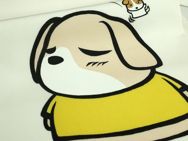 平和屋着物●極上　塩瀬　九寸名古屋帯　犬　逸品　DZAB4281kh6