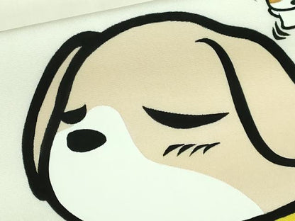 平和屋着物●極上　塩瀬　九寸名古屋帯　犬　逸品　DZAB4281kh6