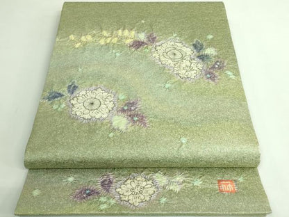 平和屋本店●極上　久保田一竹　幻の辻が花　太鼓柄袋帯　金通し地　逸品　DZAB4297kh6