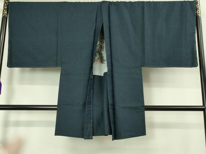 平和屋着物●極上　男性　紬　アンサンブル　長襦袢(袷)・長羽織セット　キングサイズ　亀甲柄　逸品　未使用　DZAB4303kh6
