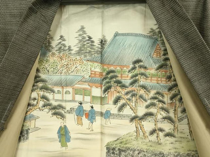 平和屋着物●極上　男性　本場大島紬　アンサンブル　長羽織　100亀甲　総詰め　逸品　未使用　DZAB4304kh6