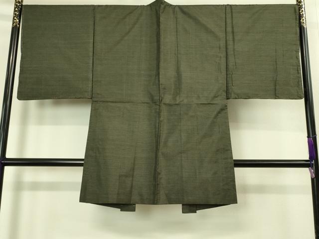 平和屋着物●極上　男性　本場大島紬　アンサンブル　長羽織　羽裏・蟹　逸品　未使用　DZAB4307kh6