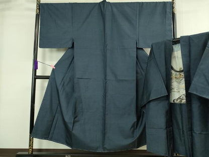 平和屋着物●極上　男性　本場大島紬　アンサンブル　長羽織　100亀甲　総詰め　逸品　未使用　DZAB4310kh6