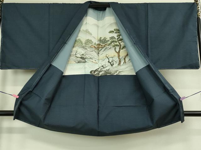 平和屋着物●極上　男性　本場大島紬　アンサンブル　長羽織　100亀甲　総詰め　逸品　未使用　DZAB4310kh6
