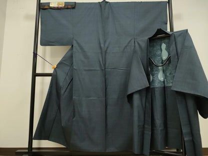平和屋着物●極上　男性　本場大島紬　アンサンブル　長羽織　120亀甲　総詰め　平田政良作　羽裏・瓢箪　証紙付き　逸品　DZAB4313kh6