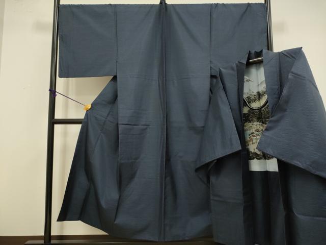 平和屋着物●極上　男性　本場大島紬　アンサンブル　キングサイズ　長羽織　逸品　DZAB4315kh6