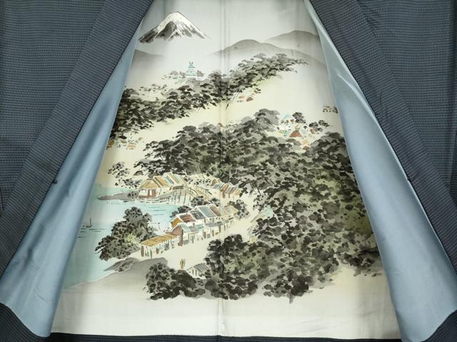 平和屋着物●極上　男性　本場大島紬　アンサンブル　キングサイズ　長羽織　逸品　DZAB4315kh6