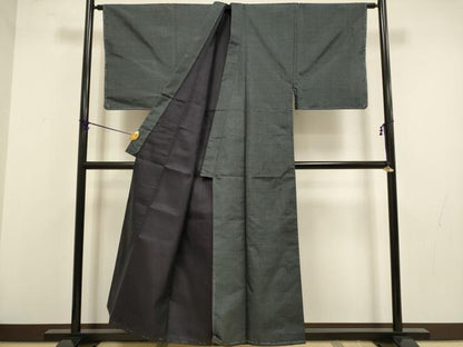 平和屋着物●極上　男性　本場大島紬 アンサンブル 長襦袢(袷)・長羽織セット　100亀甲　総詰め　羽裏・歌舞伎　逸品　未使用　DZAB4317kh6