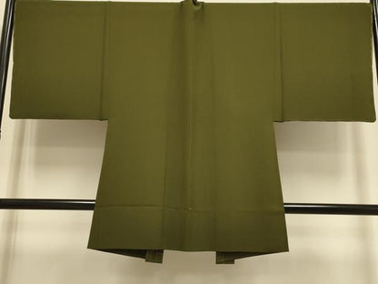 平和屋着物●極上　男性　色無地　アンサンブル　長羽織　濃い璃寛茶色　逸品　未使用　DZAB4321kh6
