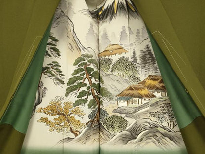 平和屋着物●極上　男性　色無地　アンサンブル　長羽織　濃い璃寛茶色　逸品　未使用　DZAB4321kh6