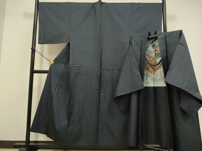 平和屋着物●極上　男性　本場大島紬　アンサンブル　長羽織　100亀甲　総詰め　逸品　DZAB4322kh6