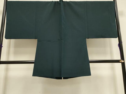平和屋着物●極上　男性　紬　アンサンブル　色無地　濃い褐返色　逸品　DZAB4323kh6