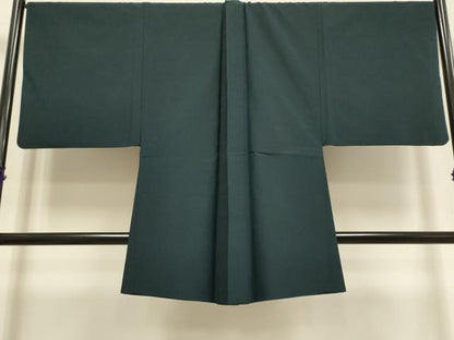 平和屋着物●極上　男性　紬　アンサンブル　色無地　濃い褐返色　逸品　DZAB4323kh6
