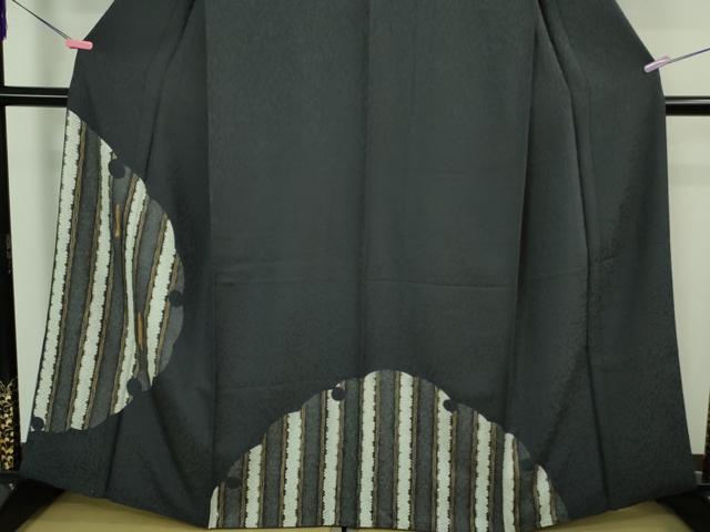 平和屋着物●極上　訪問着　駒刺繍　鹿の子　雪輪文　青褐色地　金彩　逸品　DZAB4328kh6
