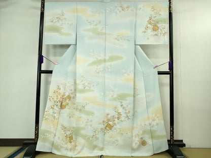 平和屋本店●極上　訪問着　駒刺繍　花篭文　暈し染め　金彩　逸品　DZAB4330kh6