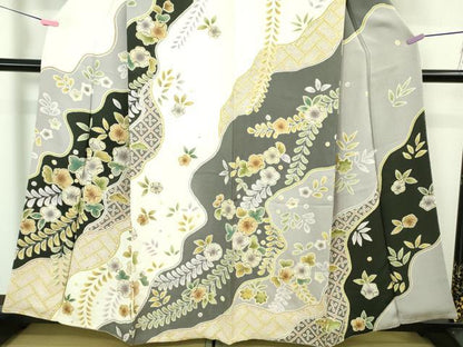 平和屋本店●極上　訪問着　辻が花　道長文　逸品　DZAB4331kh6