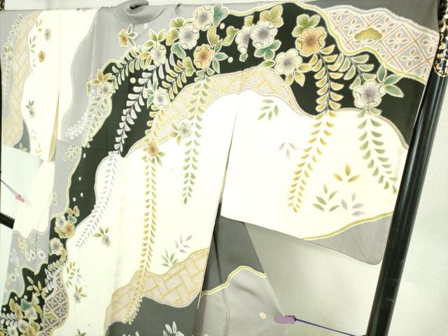 平和屋本店●極上　訪問着　辻が花　道長文　逸品　DZAB4331kh6