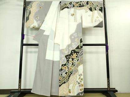 平和屋本店●極上　訪問着　辻が花　道長文　逸品　DZAB4331kh6