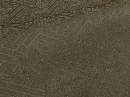 平和屋着物●極上　色無地　草花地紋　赤墨色地　金通し地　反端付き　逸品　未使用　DZAB4332kh6