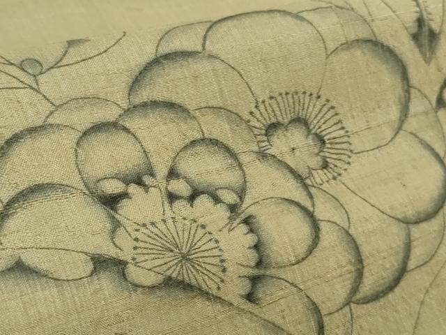 平和屋着物●極上　インド・アッサム　野蚕糸　手織　ムガシルク　訪問着　辻が花　浅黄色地　逸品　DZAB4333kh6