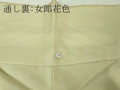 平和屋着物●極上　インド・アッサム　野蚕糸　手織　ムガシルク　訪問着　辻が花　浅黄色地　逸品　DZAB4333kh6