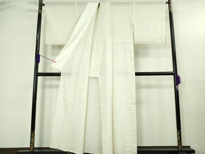 平和屋着物＊極上　夏物　本塩沢　夏塩沢　手絣　越後塩澤織司工房　大嶋謙松作　けんしょう好み　大丸扱い　証紙付き　逸品　DZAB4334kh6