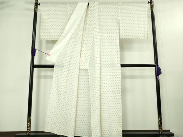平和屋着物＊極上　夏物　本塩沢　夏塩沢　手絣　越後塩澤織司工房　大嶋謙松作　けんしょう好み　大丸扱い　証紙付き　逸品　DZAB4334kh6