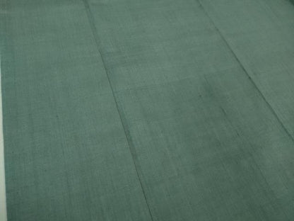 平和屋本店●極上　本場結城紬　重要無形文化財　色無地　水浅葱色　逸品　DZAB4336kh6