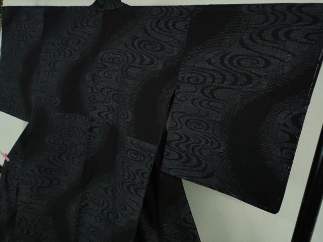 平和屋着物●極上　本場結城紬　重要無形文化財　胴抜き仕立て　100亀甲　観世水　証紙付き　逸品　未使用　DZAB4337kh6