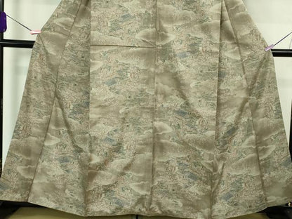 平和屋着物●極上　都喜ヱ門　本場大島紬　紬萬葉　総絣　人物風景　藤絹織物謹製　さが美扱い　証紙付き　逸品　DZAB4339kh6