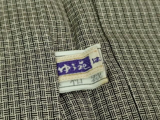 平和屋着物∞極上　男性　長羽織　本場縞大島紬　キングサイズ　江戸鼠色　羽裏・水車小屋　逸品　未使用　DZAB4341kh6