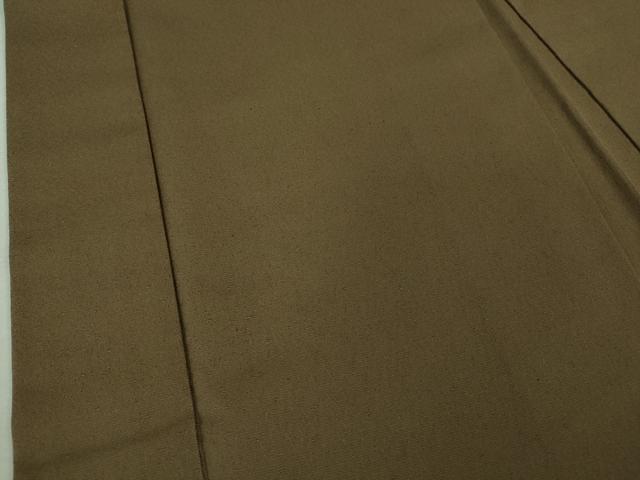 平和屋着物∞極上　男性　羽織　紬地　枯茶色　羽裏・唐獅子　逸品　DZAB4342kh6