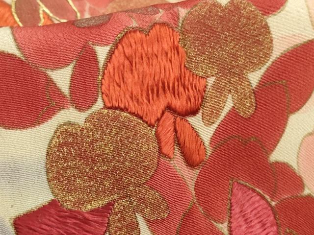 平和屋本店●極上　アンティーク　大正ロマン　振袖　駒刺繍　藤花房　暈し染め　金糸　逸品　DZAB4349kh6