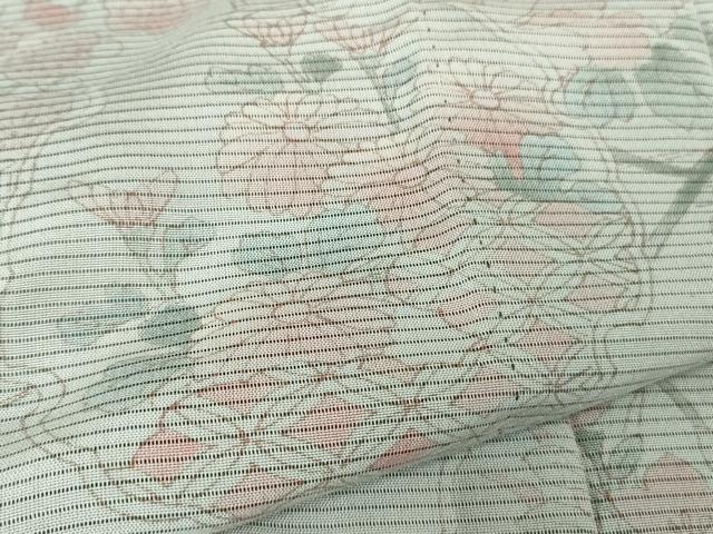 平和屋着物●極上　訪問着　無双　紗袷　紗×絽　雪輪枝花文　暈し染め　逸品　DZAB4350kh6