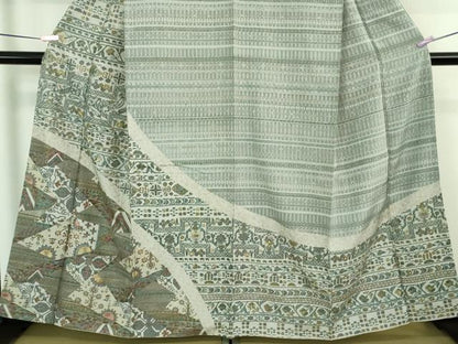 平和屋本店●極上　中国三大刺繍　スワトウ刺繍　汕頭刺繍　相良刺繍　訪問着　切嵌花唐草文　金糸　逸品　DZAB4357kh6