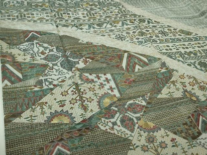 平和屋本店●極上　中国三大刺繍　スワトウ刺繍　汕頭刺繍　相良刺繍　訪問着　切嵌花唐草文　金糸　逸品　DZAB4357kh6