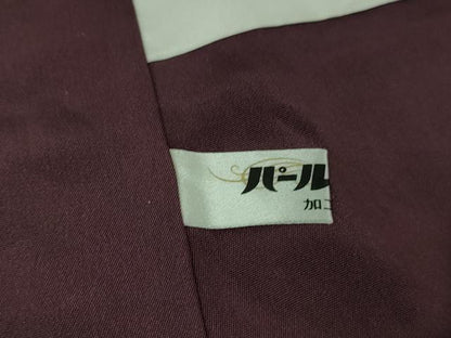 平和屋着物●極上　訪問着　お召地　兎　うさぎの親子　褐返色地　暈し染め　金彩　逸品　DZAB4360kh6