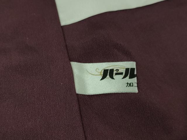 平和屋着物●極上　訪問着　お召地　兎　うさぎの親子　褐返色地　暈し染め　金彩　逸品　DZAB4360kh6
