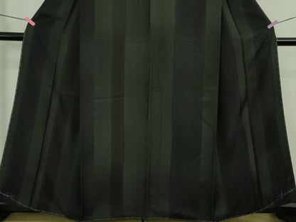 平和屋着物●極上　京都の名門ブランド　銀花仙　小紋　間道　黒地　暈し染め　逸品　未使用　DZAB4361kh6