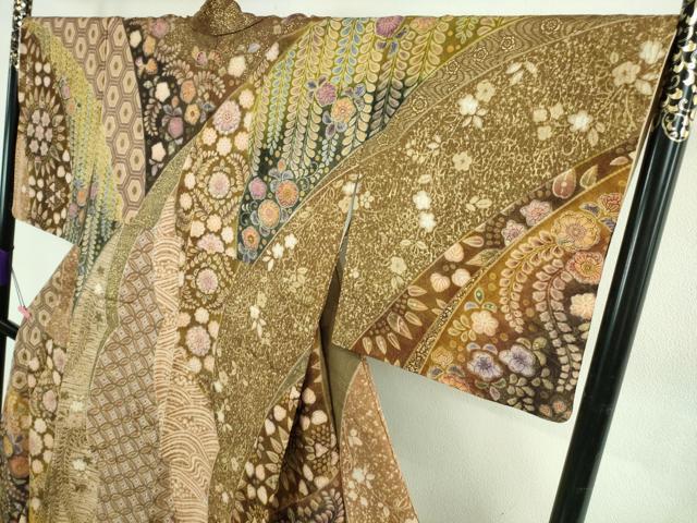 平和屋本店●極上　訪問着　辻が花　暈し染め　金彩　金通し地　ロング丈　逸品　DZAB4364kh6