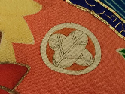 平和屋本店●極上　アンティーク　大正ロマン　振袖　駒刺繍　薬玉花文　金銀糸　逸品　DZAB4371kh6