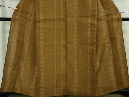 平和屋着物＊極上 夏物 紗紬 間道 灰茶色地 やまと金ラベル 逸品 DZAB4377kh6