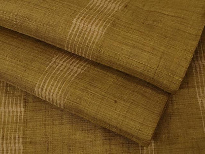 平和屋着物＊極上 夏物 紗紬 間道 灰茶色地 やまと金ラベル 逸品 DZAB4377kh6