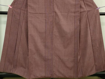 平和屋本店●極上　工芸呉服　芥川　紬　縞　たとう紙付き　逸品　DZAB4380kh6