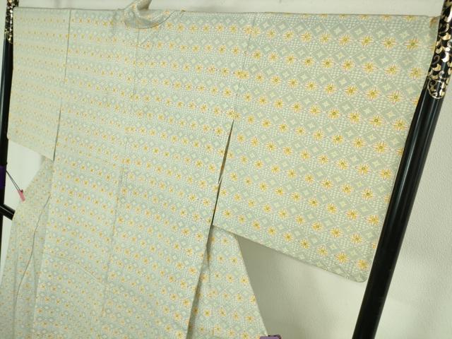 平和屋本店▽極上 工芸 小紋 単衣 花菱 逸品 DZAB4385kh6
