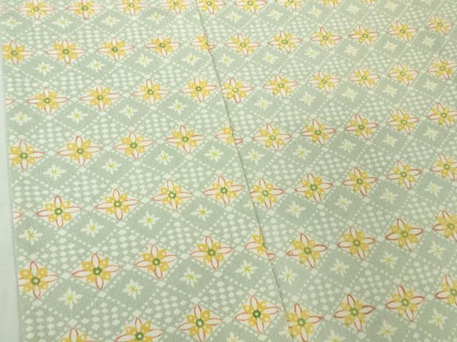 平和屋本店▽極上 工芸 小紋 単衣 花菱 逸品 DZAB4385kh6