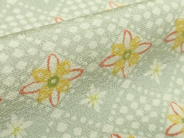 平和屋本店▽極上 工芸 小紋 単衣 花菱 逸品 DZAB4385kh6