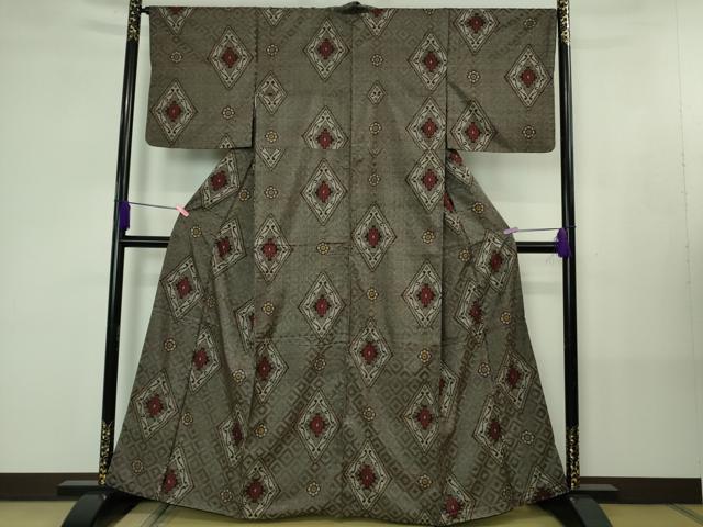 平和屋着物●希少　本場大島紬　龍郷絣　逸品　DZAB4392kh6
