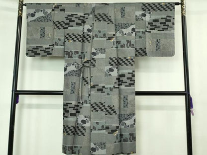 平和屋着物∞極上　道中着　本場染大島紬　ロング丈　簪　櫛　金彩　逸品　未使用　DZAB4395kh6